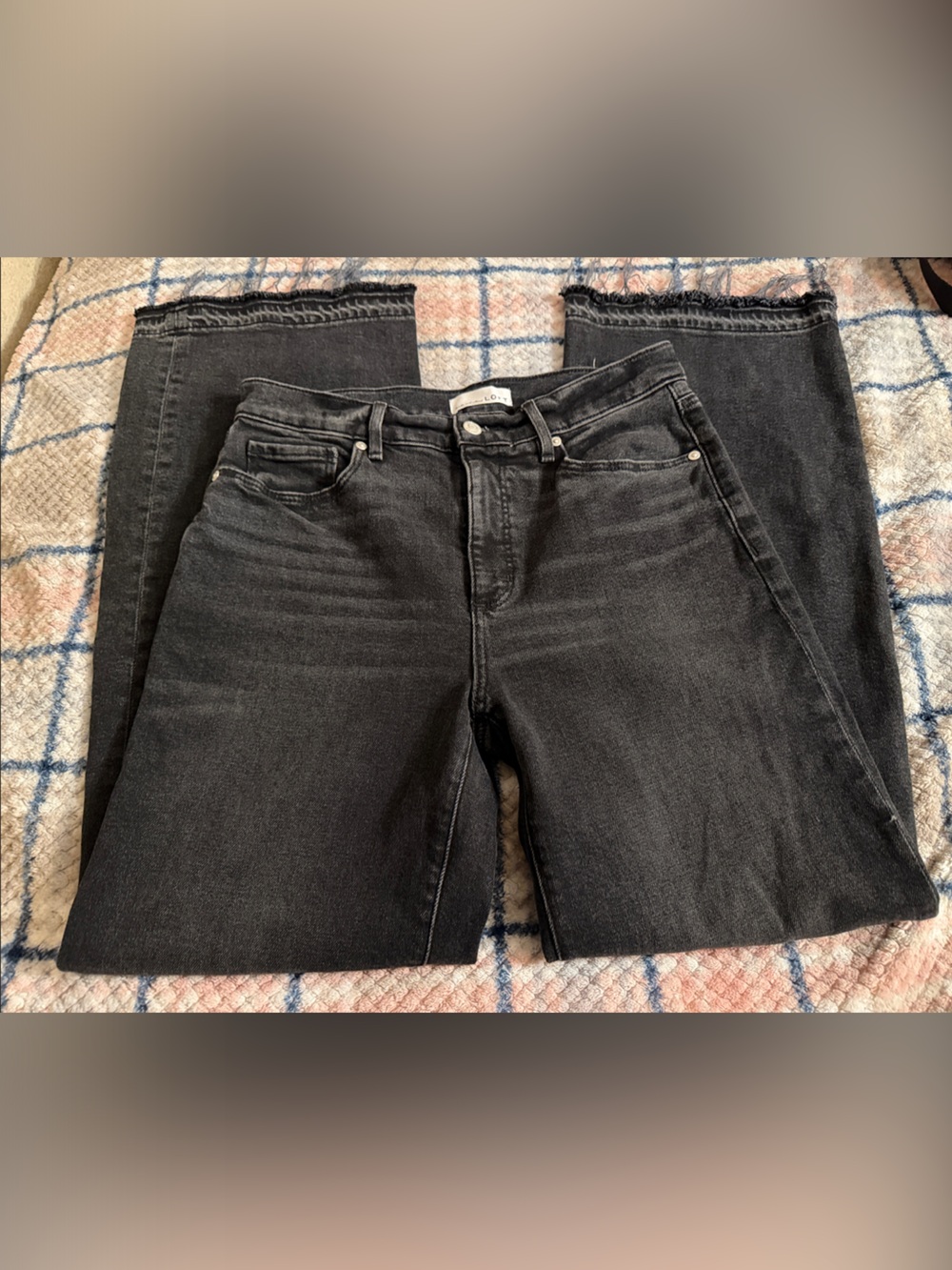 LOFT High-Rise Black Wide-Leg Jeans